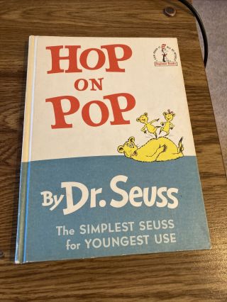 Hop On Pop,  Dr Seuss,  Beginner Book Hc Bce 1963 Simplest Seuss For Youngest Use