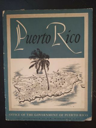Rare Puerto Rico 1951 Publication By The Office Of The Government Of Pr