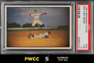 1953 Bowman Color Pee Wee Reese 33 Psa 3 Vg (pwcc - S)
