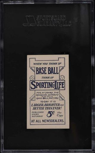 1910 M116 Sporting Life Roger Bresnahan BLUE BACKGROUND SGC 6.  5 EXMT, 2