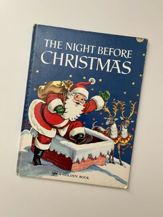 Vintage Golden Book ‘the Night Before Christmas’ By Clement Moore 1972 Hardback
