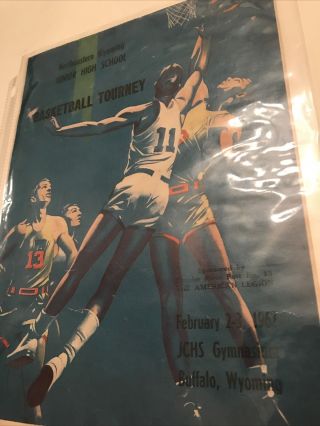 1962 Northeastern Junior High School Basketball Tourney Program - Buffalo,  Wyoming
