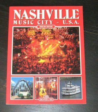 1997 Country Nashville Music City Usa Book Souvenir Emmylou Harris Dolly Parton