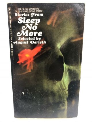 Stories From Sleep No More August Derleth Bantam Horror 1st Printing Anthology