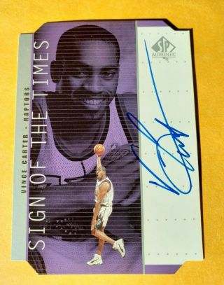 Vince Carter 1998 Sp Authentic Sign Of The Times
