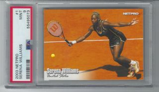 2003 Netpro Tennis Serena Williams Rookie Card 1 Graded Psa 9 Beauty