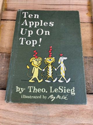 Vintage 1961 Beginner Books Ten Apples Up On Top By Theo.  Lesieg Random House