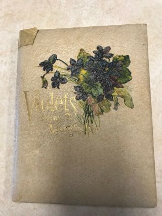Antique Book - - Violets From Longfellow - -