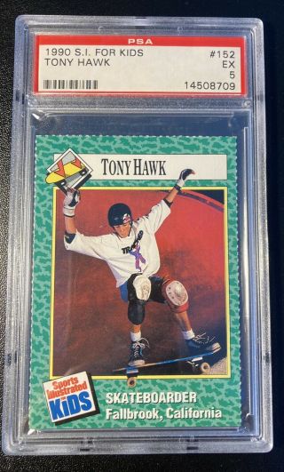 1990 Sports Illustraded For Kids Tony Hawk Psa 5 Rookie Rc 152 S.  I.  Skateboard
