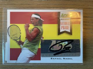 2013 Ace Authentic Rafa Nadal National Pride.  Auto Rare.