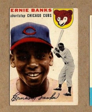 1954 Topps Ernie Banks Chicago Cubs 94 Rookie