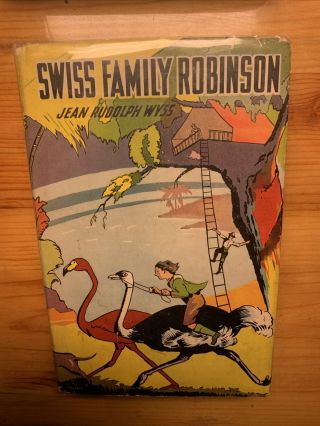Vintage Antique Book Swiss Family Robinson Hardcover Johann Wyss Early 1900s
