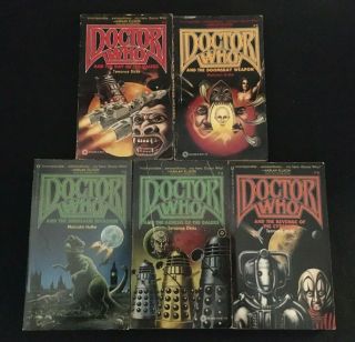 Doctor Who 1,  2,  3,  4,  5 Pinnacle Paperbacks