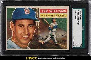 1956 Topps Ted Williams Gray Back 5 Sgc 5.  5 Ex,