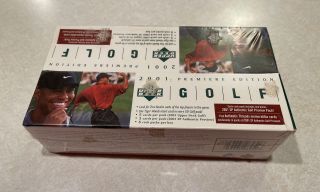 2001 Upper Deck Golf Rack Box,  Tiger Woods Sp Authentic Preview Rc