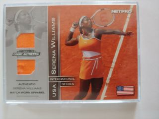 Serena Williams 2003 Net Pro Tennis Rookie Card Authentic Match Worn Apparel