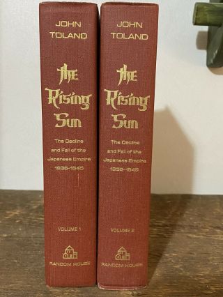 The Rising Sun Volume 1 & 2,  John Toland,  Random House,  HC,  1st,  1970 WWII Japan 2