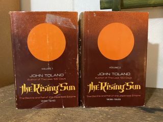 The Rising Sun Volume 1 & 2,  John Toland,  Random House,  HC,  1st,  1970 WWII Japan 3