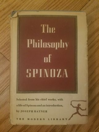 Joseph Ratner The Philosophy Of Spinoza Selected From His Chief Modern Lib