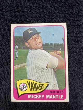 Mickey Mantle Cards 1965 Topps 350 York Yankee (near)