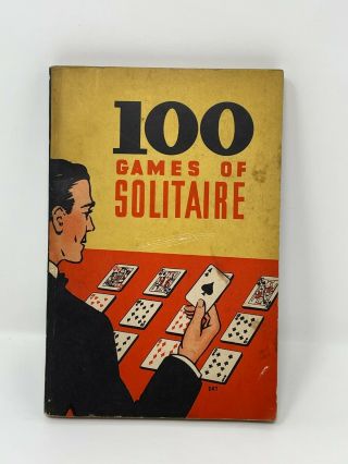 Vintage 1st Edition 100 Games Of Solitaire 1939 Whitman Paperback