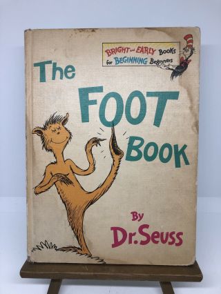 Vintage Dr Seuss The Foot Book First Edition 1968 Beginners Children’s Book