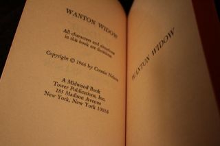 vintage paperback book WANTON WIDOW 1967 TWO TIMES TWO sleaze gga midwood double 2