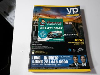 The Real Yellow Pages Greater Mobile Alabama 2017 Telephone Phone Book