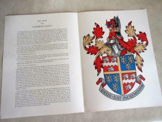 Arms Of Tonbridge School By David Christie - Murray & Dan Escott,  Heraldry