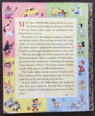 VG 1954 “A” Edition Little Golden Book Walt Disney Chip n Dale at the Zoo 2