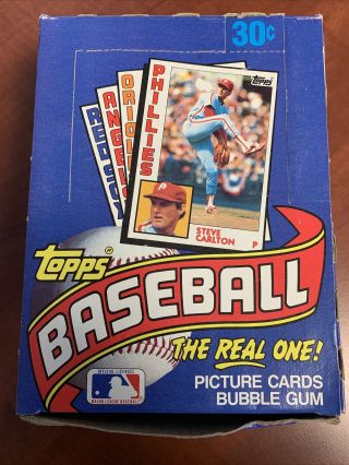 1984 Topps Baseball Wax Box (mattingly) 36 Factory Packs