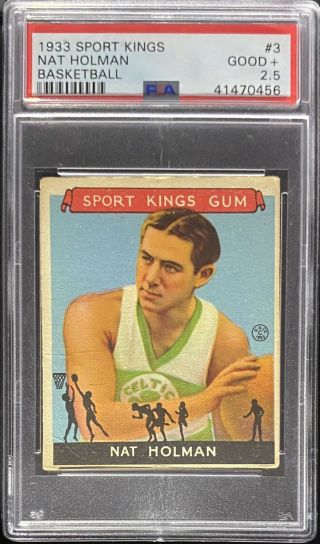 1933 Goudey Sport Kings Basketball Nat Holman 3 Hof Rc Celtics Psa 2.  5