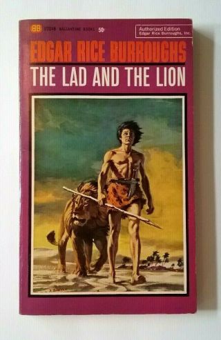 " Edgar Rice Burroughs  Lad And The Lion " 1964 1st Ed Ballantine Paperback Erb