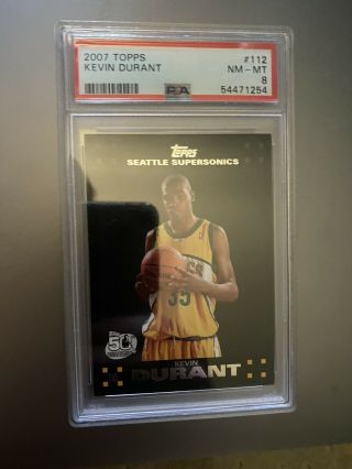 Kevin Durant Topps Rookie 112 Black Psa 8 50th Anniversary 2007 - 2007 Grade