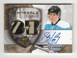 2008 - 09 Ud The Cup Honorable Numbers,  Hn - Sc,  Sidney Crosby,  28/87.