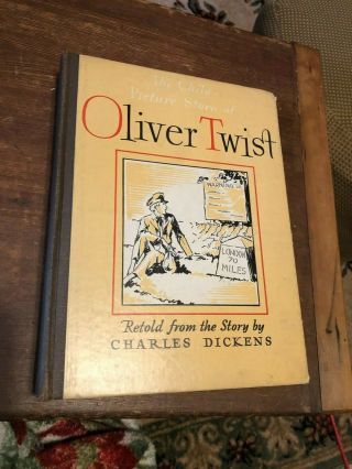1935 The Story Of Oliver Twist Dickens 178 Illustration Whitman Giant Big Little