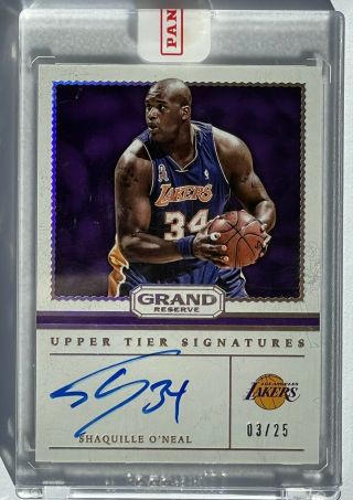 2016 - 17 Shaquille O’neal On Card Autograph Grand Reserve Uncirculated Auto /25