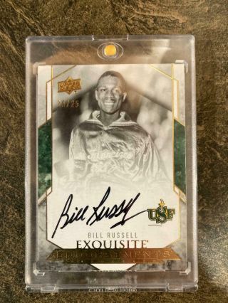 25/25 Bill Russell 2012 - 13 Exquisite Endorsements On Card Auto