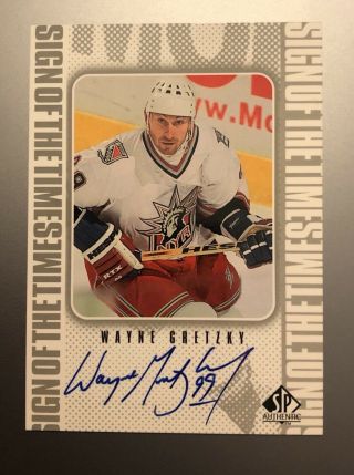 Wayne Gretzky 1998 - 99 Upper Deck Sign Of The Times Sott Auto Autograph Rangers