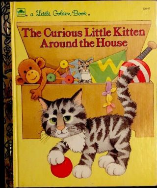 Curious Little Kitten Around The House Vintage Children 