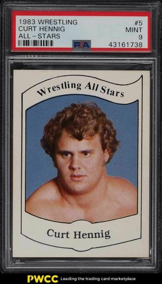 1983 Wrestling All - Stars Series A Curt Hennig 5 Psa 9