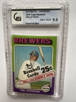 1975 Topps Baseball Wax Pack Brett And Yount Rookie Year 9.  5