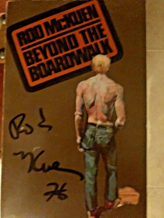 Signed Rod Mckuen Beyond The Boardwalk (trade Paperback)