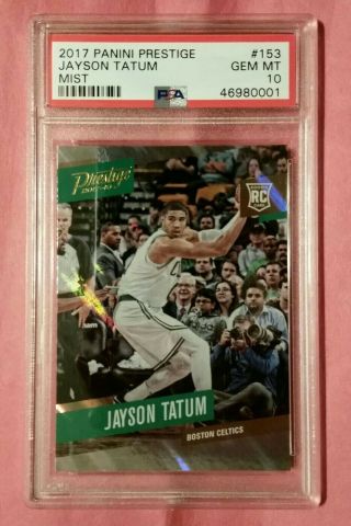 2017 Panini Prestige Mist Jayson Tatum Rookie Psa 10 Gem Boston Celtics