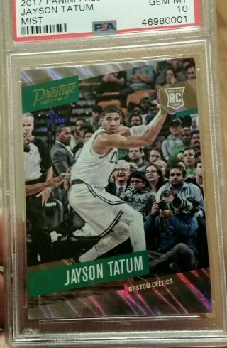 2017 Panini Prestige Mist Jayson Tatum rookie PSA 10 GEM Boston Celtics 2