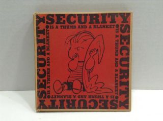 Security Is A Thumb & Blanket Charlie Brown Peanuts 1963 1st Print Hcdj Schulz