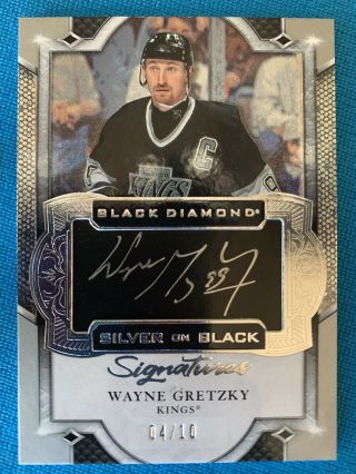 2019 - 20 Black Diamond Wayne Gretzky Silver On Black Signature Kings /10