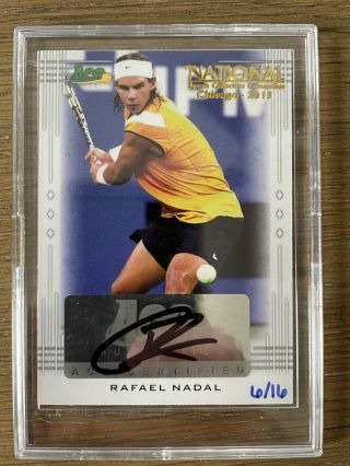 Ace Authentic Rafa Nadal.  2013.  National Convention Card.  6/16.  Rare Auto