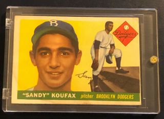 1955 Topps Baseball 123 Sandy Koufax Rookie Card Brooklyn Dodgers Rc