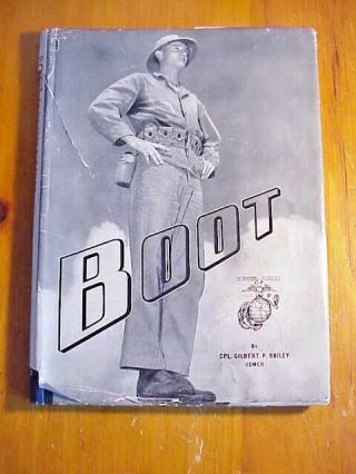 Vtg 1944 Wwii Boot (camp) Marine In The Making Gilbert Bailey Usmc